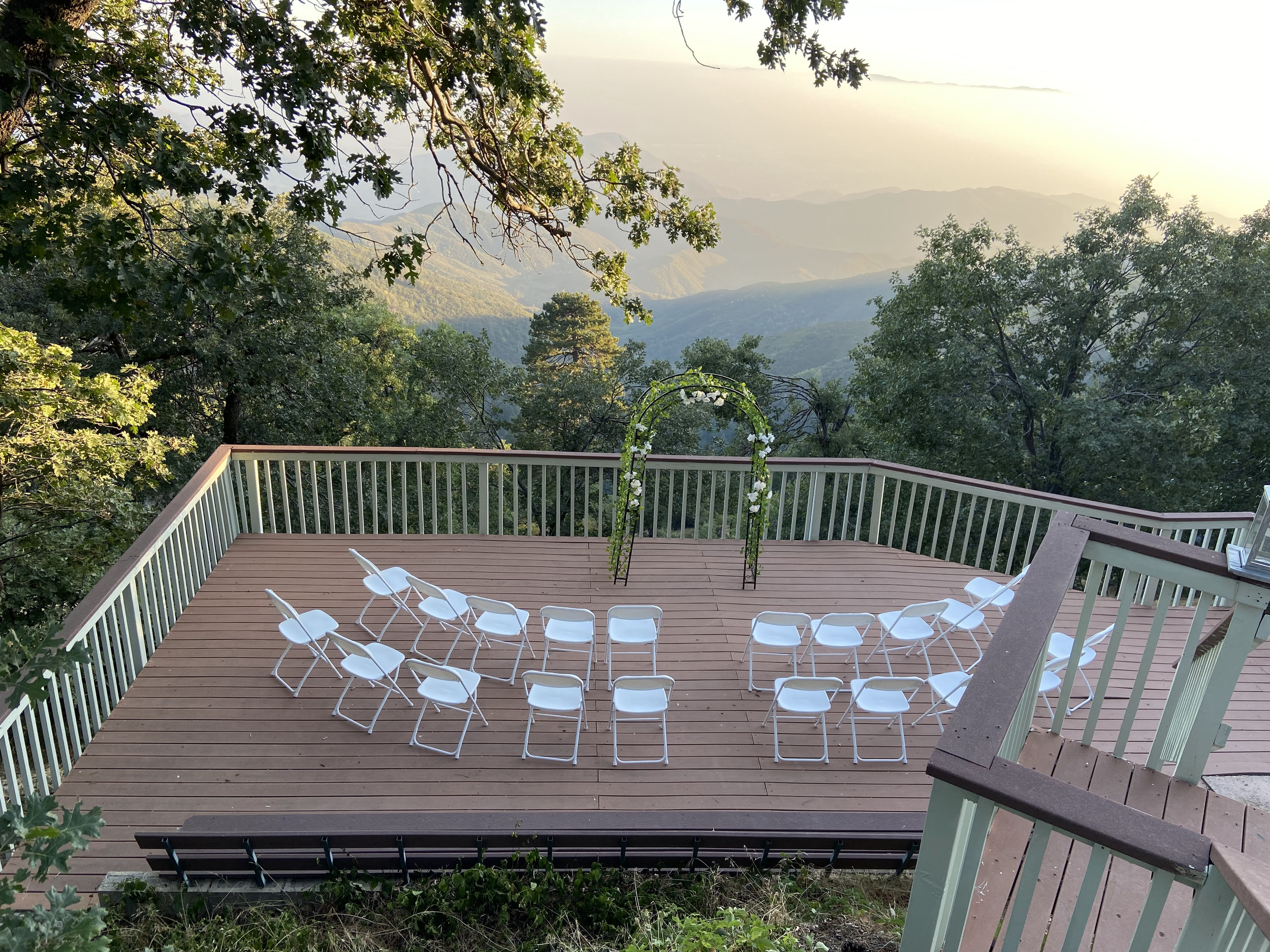 the sky view inn lower deck wedding ceremony