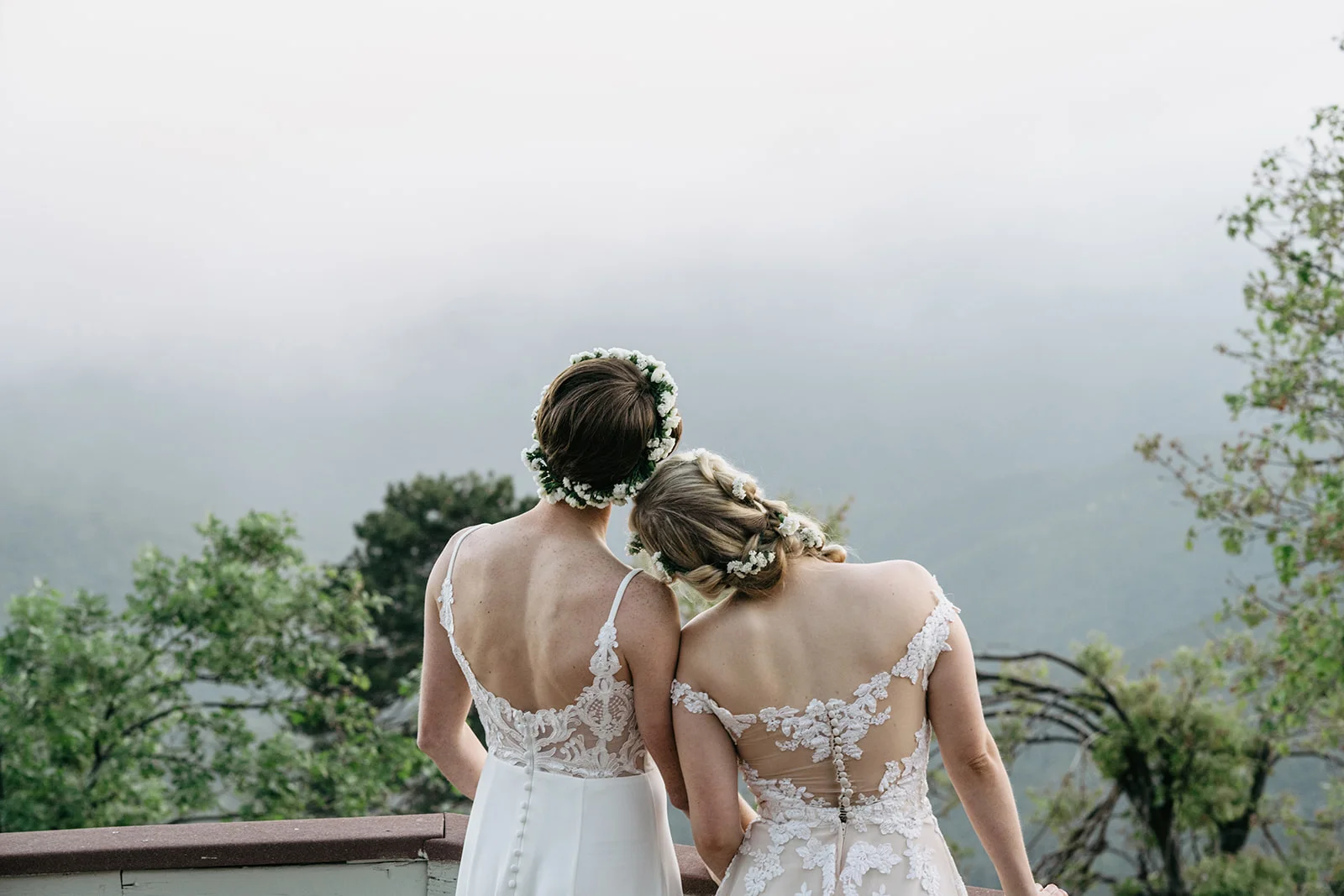 The Sky View Inn Mountain Wedding Balcony View