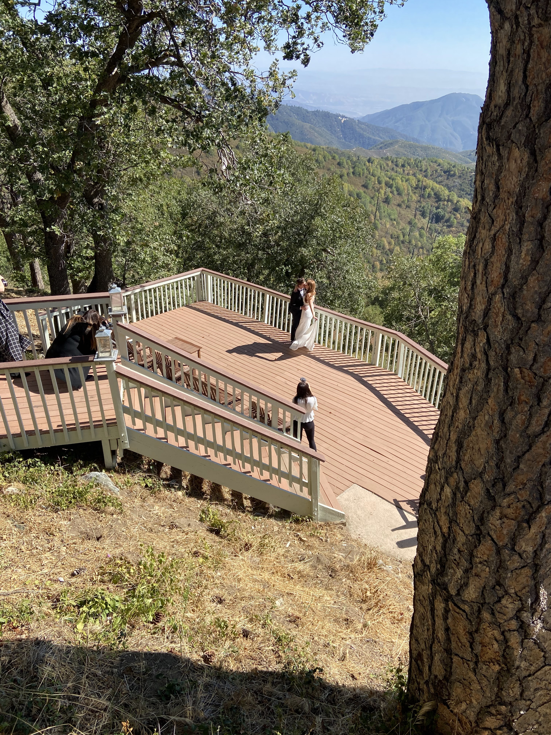 the sky view inn lower deck wedding couple photography